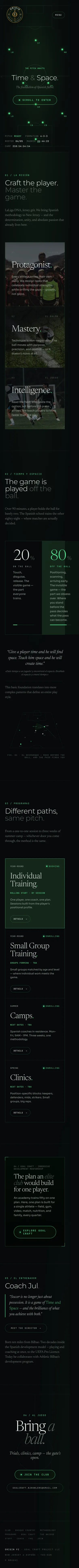 The Origin FC homepage on a phone, from top to bottom